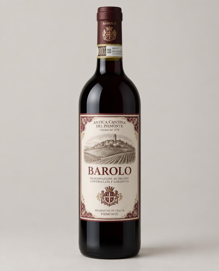 A bottle of our exquisite Barolo del Comune di Serralunga